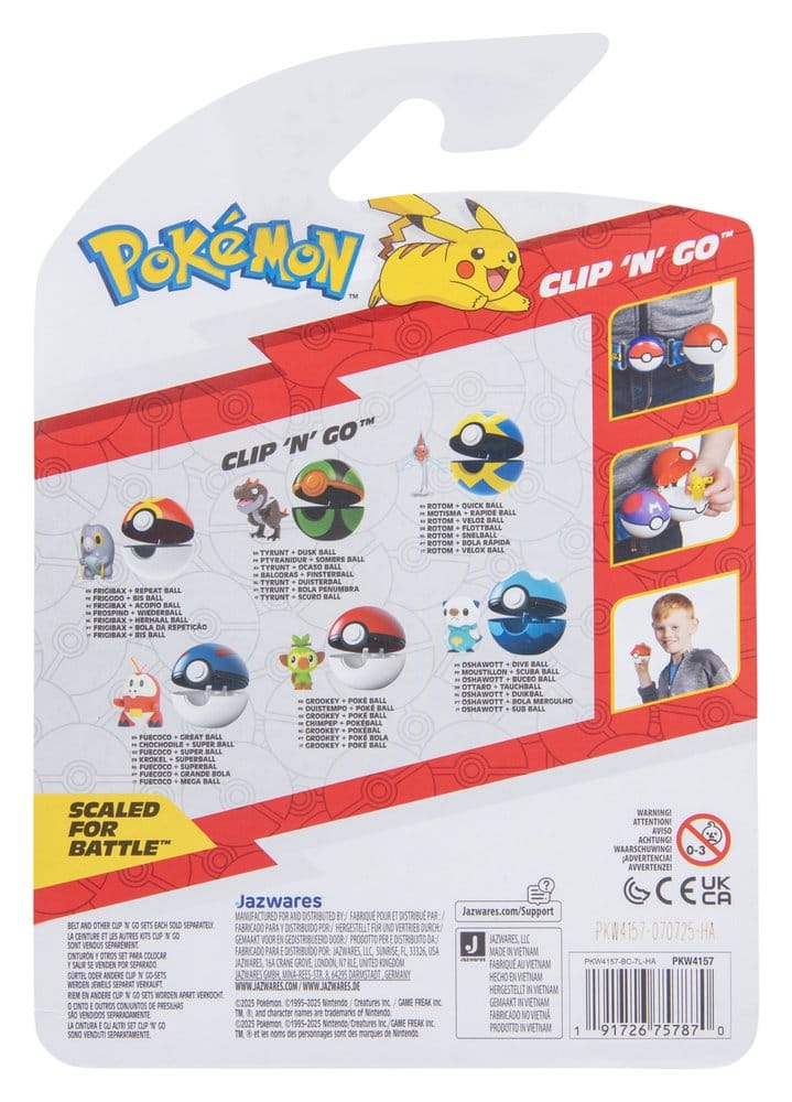 Pokémon Clip 'n' Go Action Figure Wave 21 Grookey & Poké Ball 4