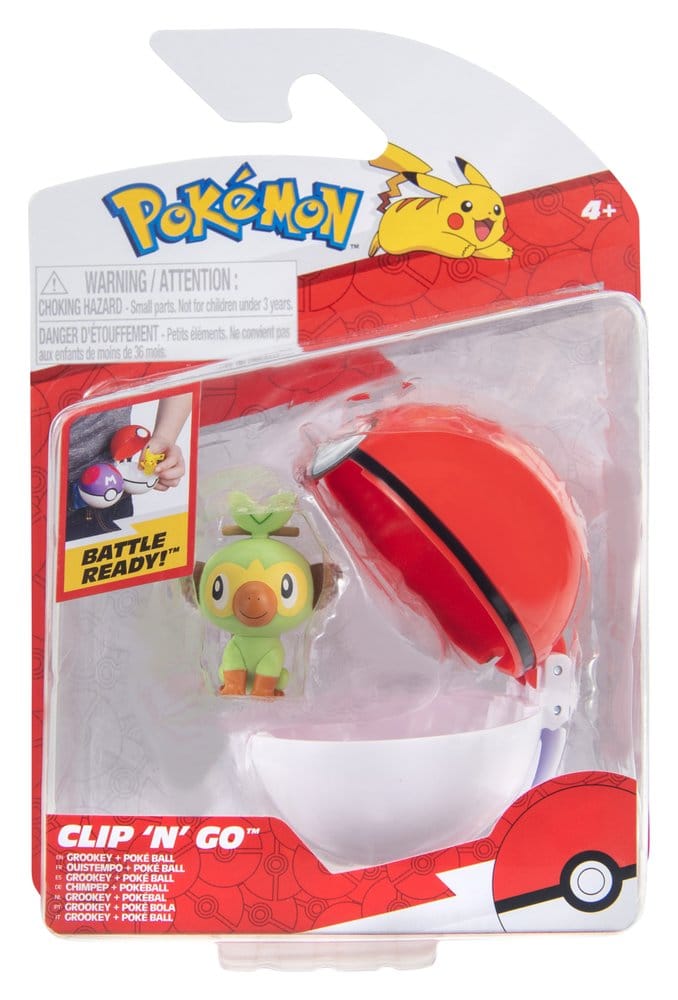 Pokémon Clip 'n' Go Action Figure Wave 21 Grookey & Poké Ball 5