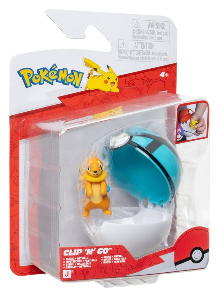 Pokémon Clip 'n' Go Action Figure Buizel & Net Ball 3