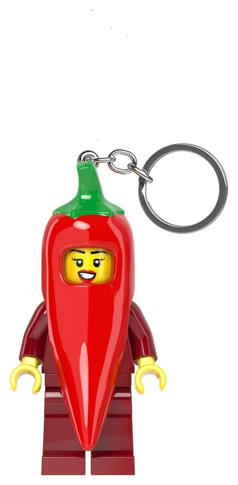 PRECOMENZI - Lego Mini Figure Light-Up Keychain Chili Costume