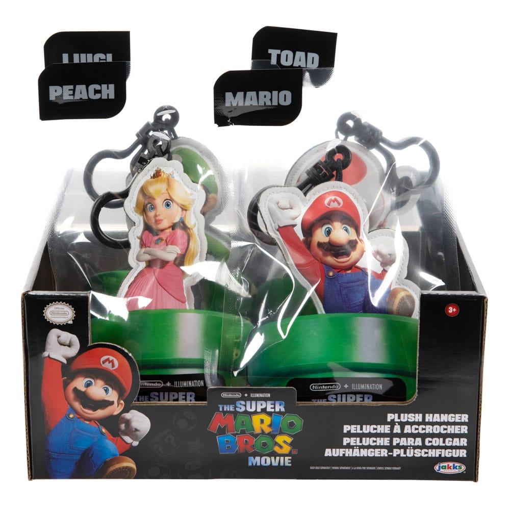 The Super Mario Bros. Movie Nøgleringe i plys - 8 cm Assortment (12)