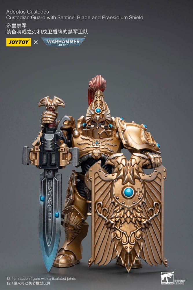 Warhammer 40k Action Figure 1/18 Adeptus Custodes Custodian Guard with Sentinel Blade and Praesidium Shield