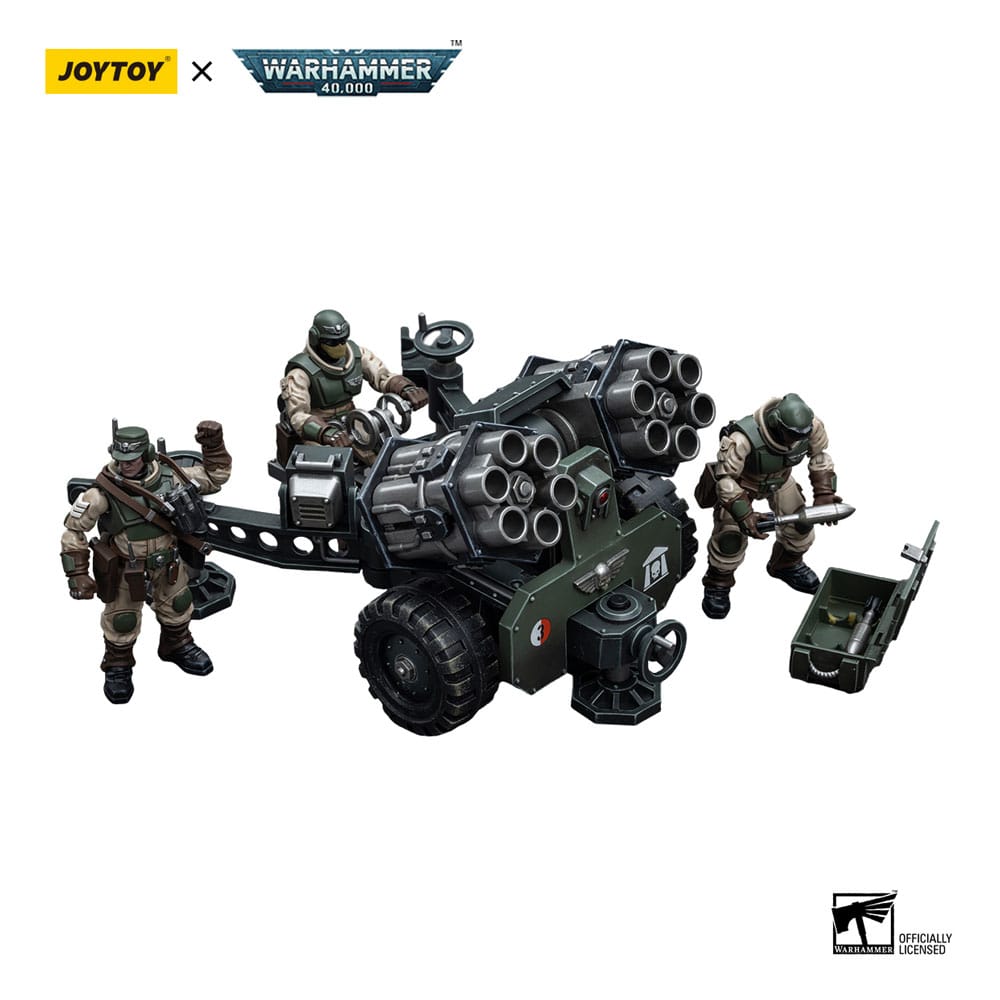 Warhammer 40k Action Figure 1/18 Astra Militarum Ordnance Team with Malleus Rocket Launcher 12 cm