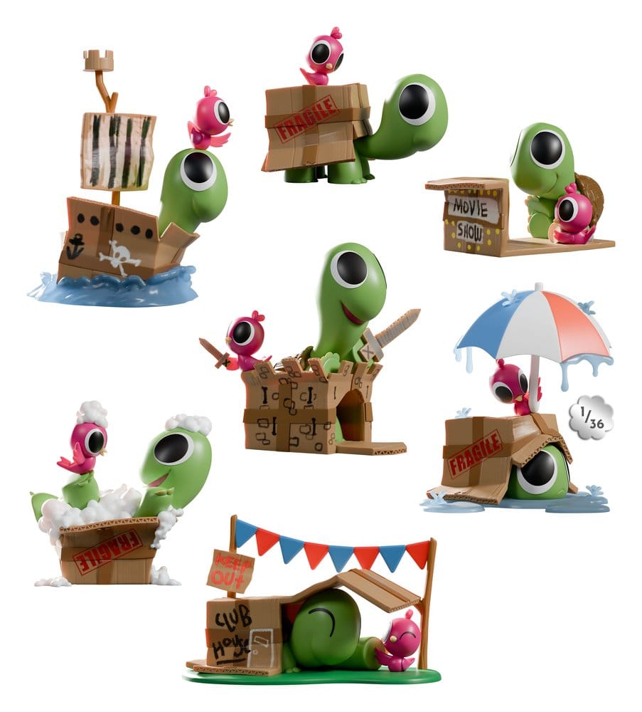 Box Turtle and Bird Mini Figures S1 9 cm Blind Box Display (6)