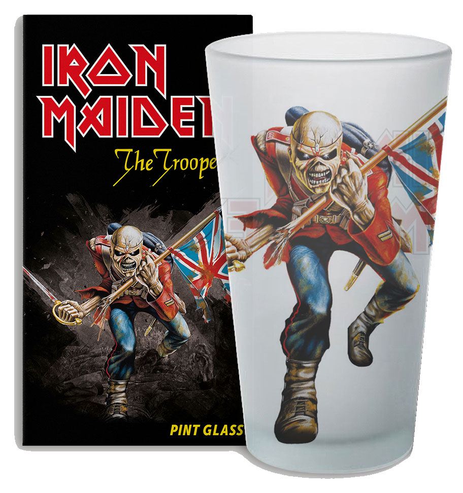 Iron Maiden drikkeglas med The Trooper