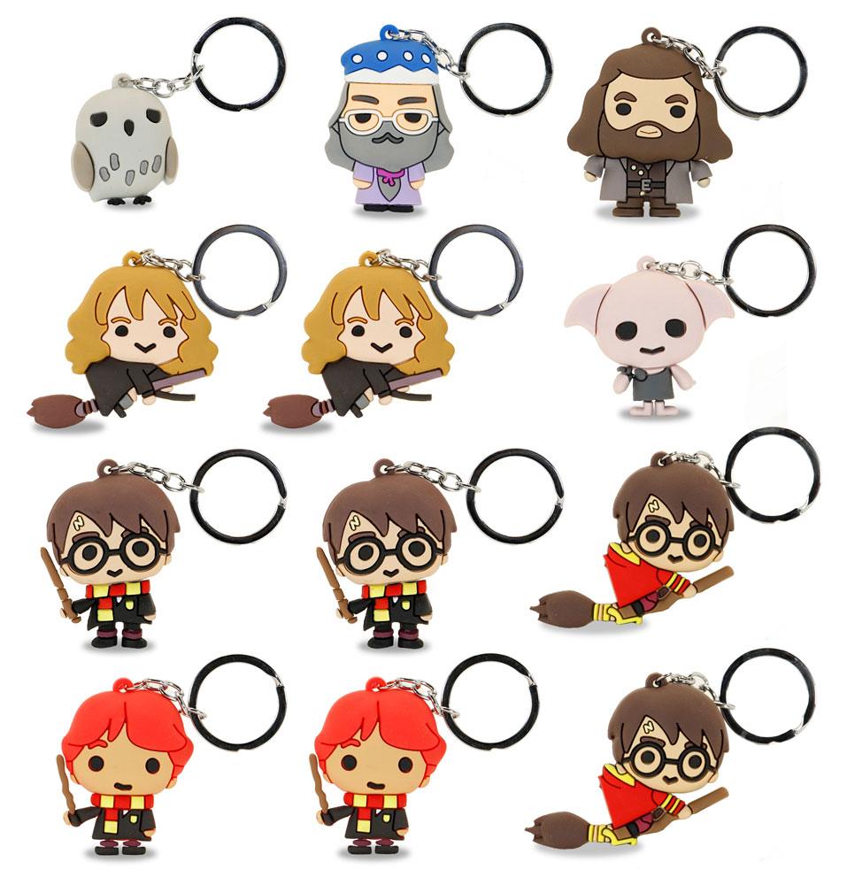 Harry Potter PVC Nøgleringe - 4 cm Assortment (12)