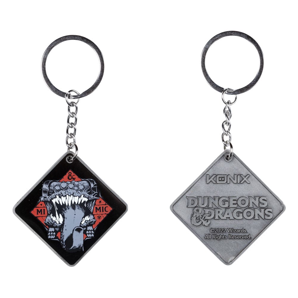 Konix 78441121186, Sleutelhanger, Zwart, Rood, Metaal, Vierkant, Unisex, Volwassene
