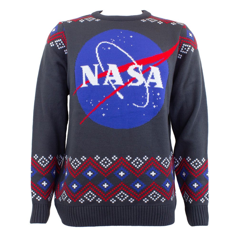 NASA Sweatshirt Christmas Jumper Logo Size L
