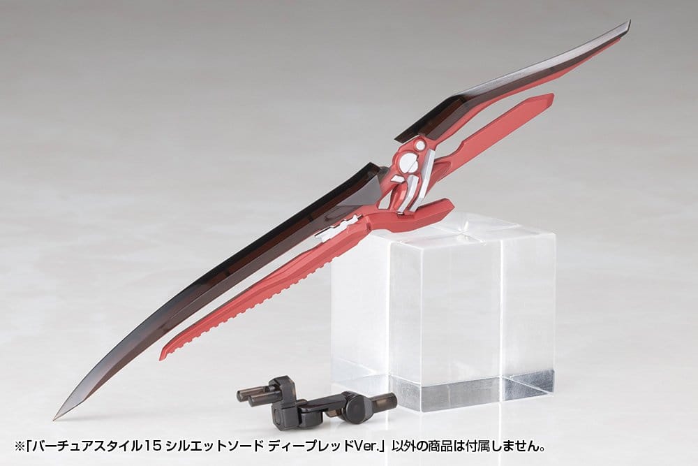 PRECOMENZI - Kotobukiya M.S.G. Model Kit Accessory Set Virtuous Style 15 Silhouette Sword Deep Red Ver. 14 cm