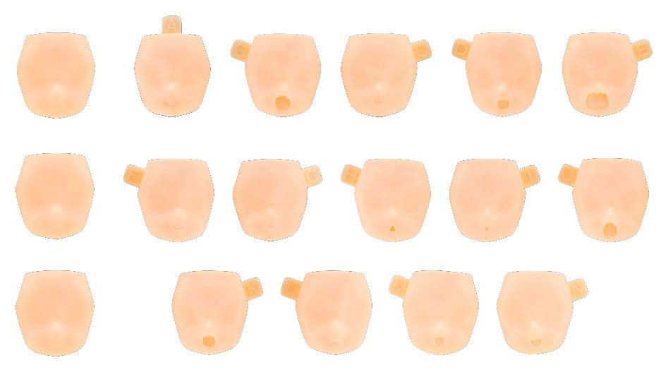 Megami Device M.S.G. Plastic Model Kit 1/1 10 Face Set Puni Mofu 01 Skin Color D