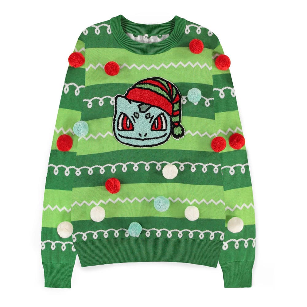 Pokemon Sweatshirt Christmas Jumper Bulbasaur Size L