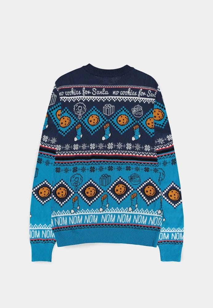 Sesame Street Christmas Sweater Cookie Monster Size L