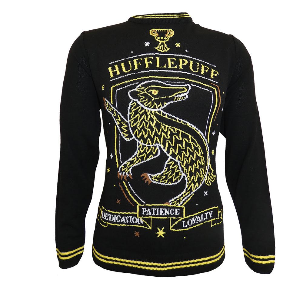 Harry Potter Kersttrui -M- Christmas Hufflepuff Zwart