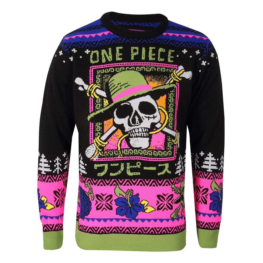 One Piece Sweatshirt Christmas Jumper Skull Size XL