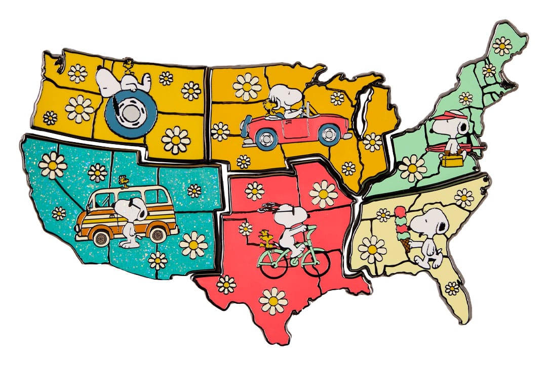 Peanuts by Loungefly Enamel Pins Blind Box Snoopy Map Assortment (12)