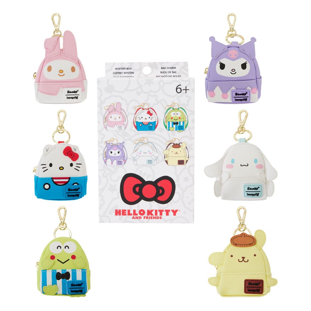 Hello Kitty by Loungefly Keychains 4-Set 50th Anniversary 7 cm