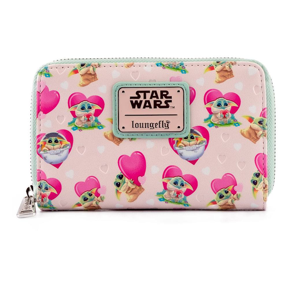 Loungefly: Star Wars: The Mandalorian - Grogu Valentines Zip Around Wallet