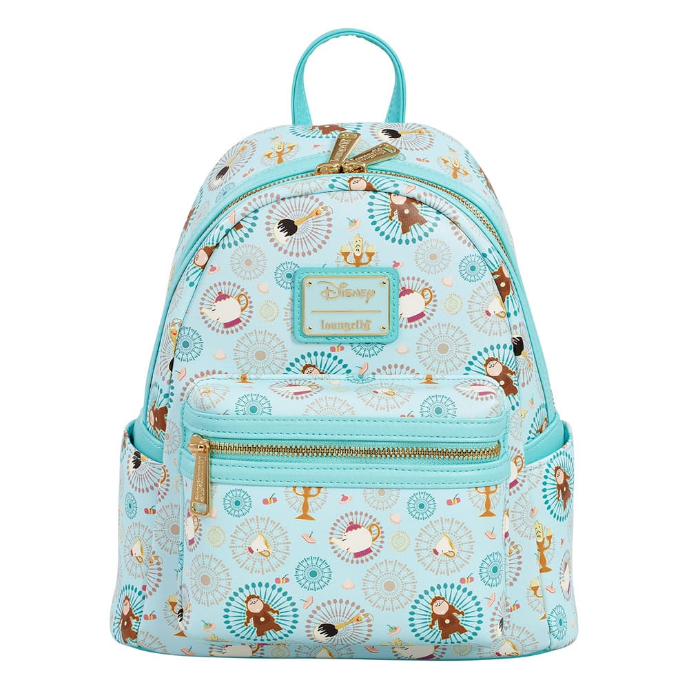 Disney by Loungefly Mini Backpack Beauty and the Beast Be our guest AOP