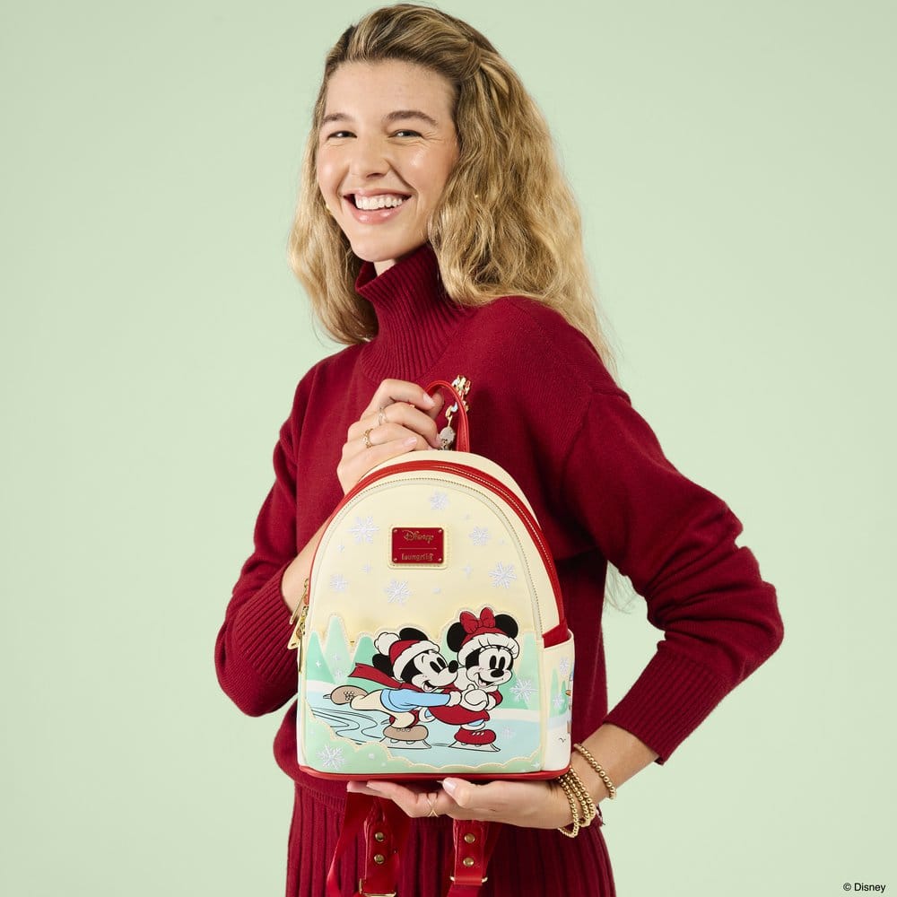 PRECOMENZI - Mickey & Friends by Loungefly Mini Backpack with Headband Holder Ice Skating