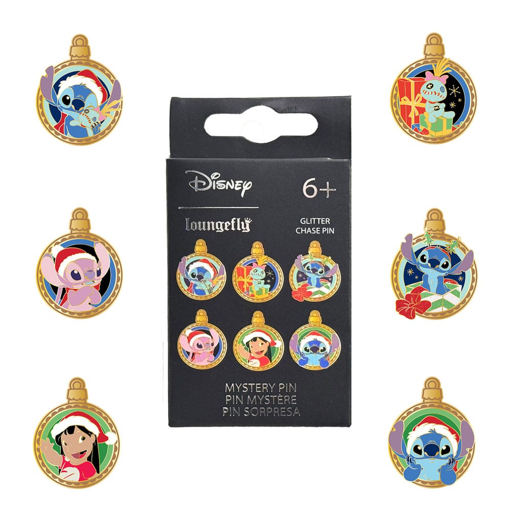 Disney by Loungefly Enamel Pins Blind Box Lilo & Stitch Holiday Ornaments Assortment (12)