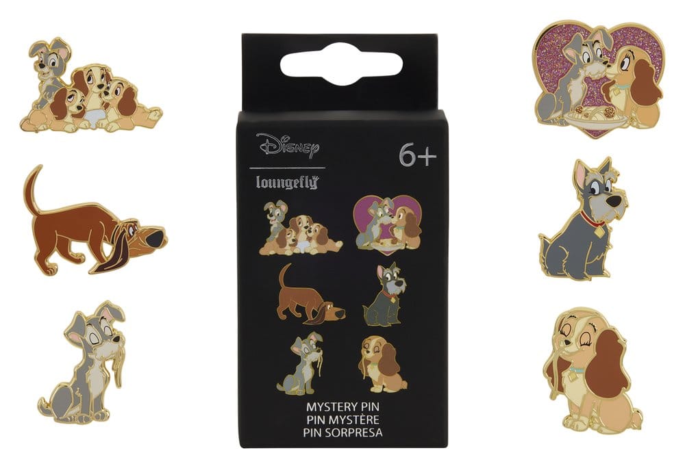 Disney by Loungefly Enamel Pins Lady and the Tramp Blind Display (12)