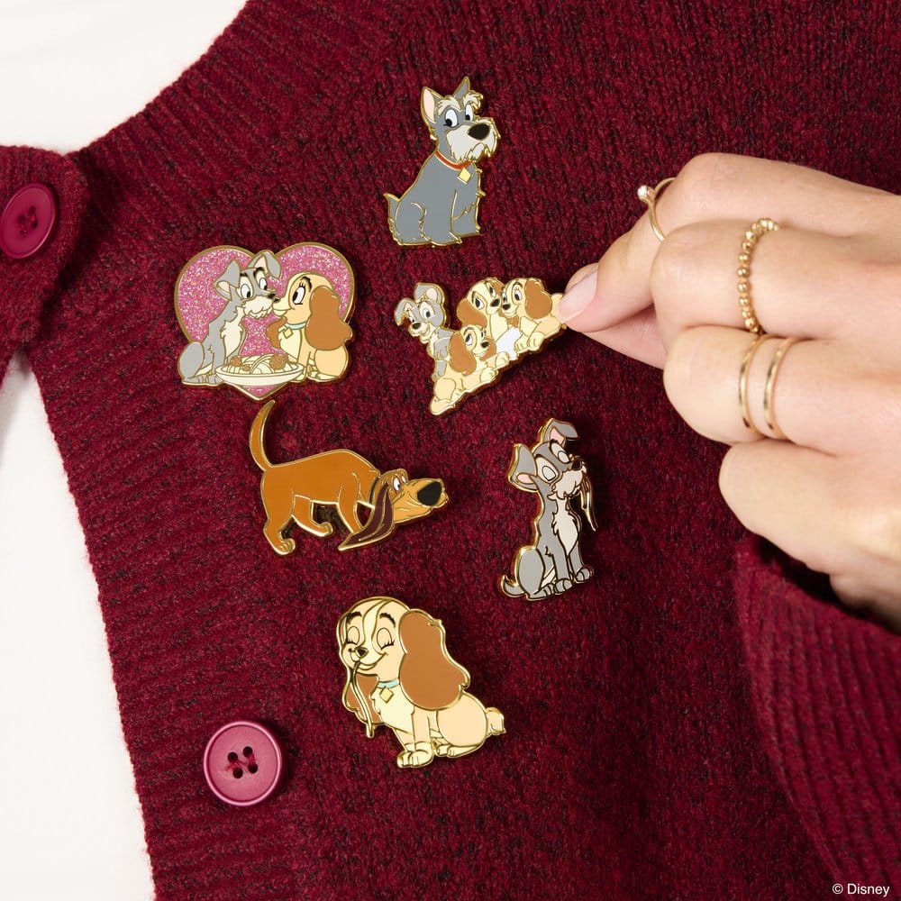 PRECOMENZI - Disney by Loungefly Enamel Pins Lady and the Tramp Blind Display (12)