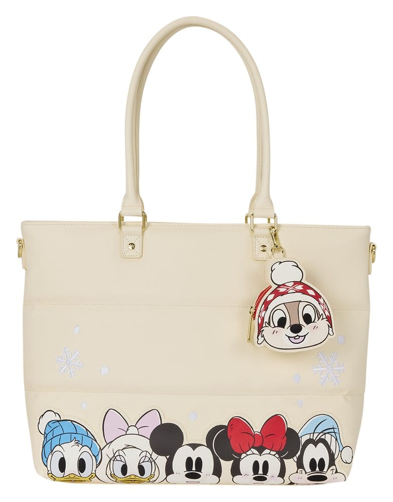 Mickey & Minnie by Loungefly Canvas Tote Bag Puff Quilt
