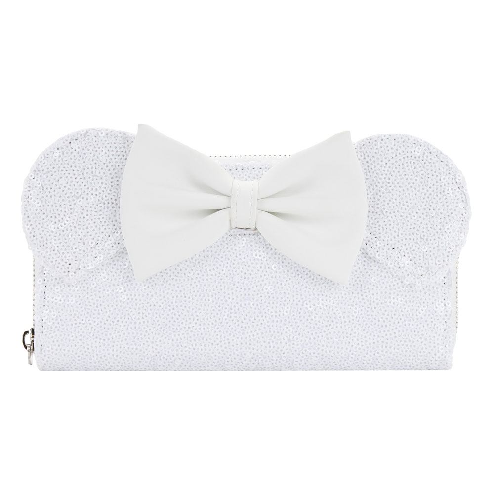 Loungefly: Disney Minnie - Sequin Wedding Zip Around Wallet