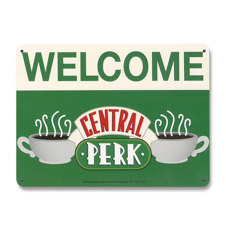 Friends Tin Sign Central Perk Welcome 15 x 21 cm