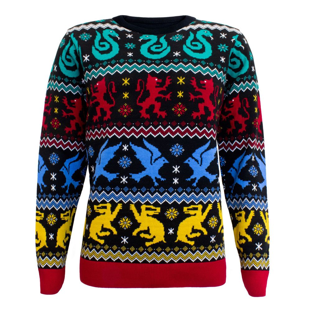 Harry Potter Sweatshirt Christmas Jumper Houses Size L