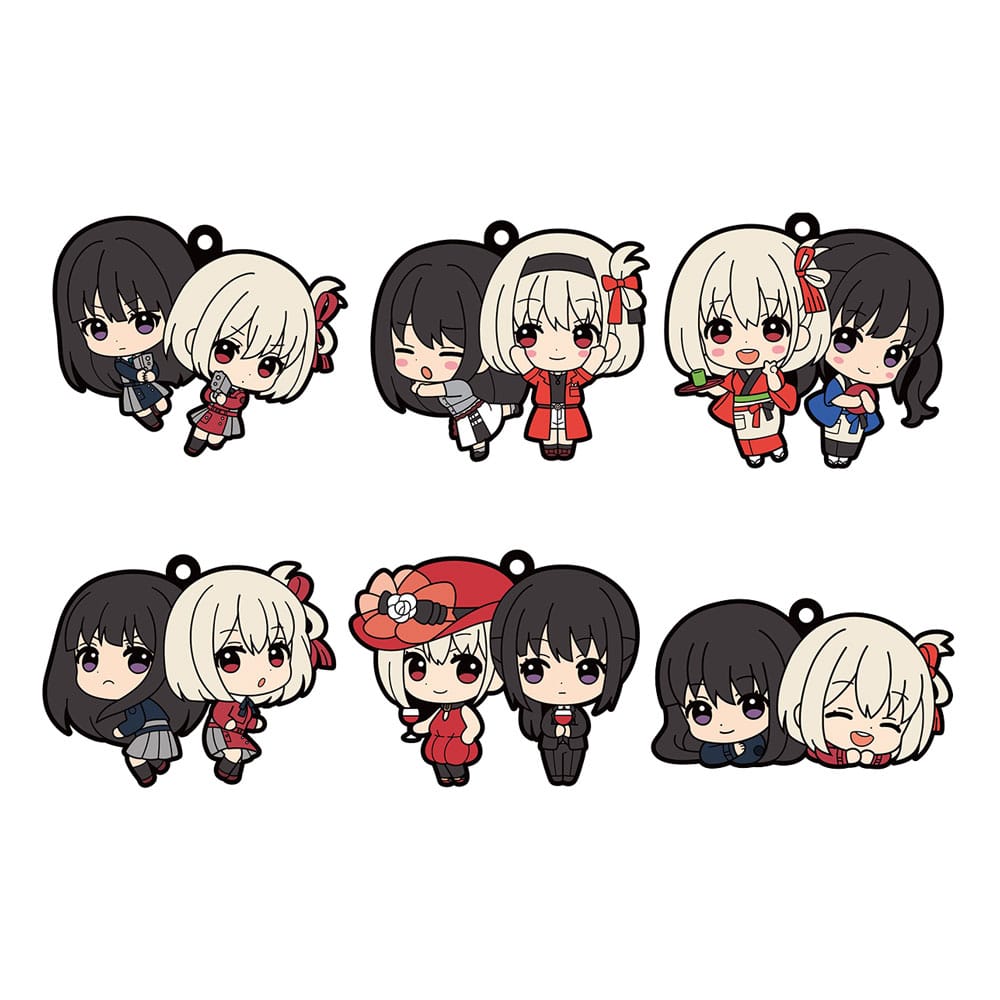 Lycoris Recoli Rubber Mascot 6 cm Assortment (6)