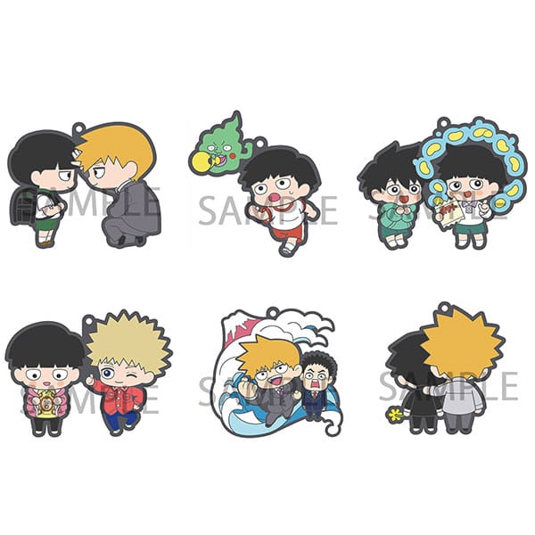 Mob Psycho 100 III Rubber Charms 6 cm Assortment (6)