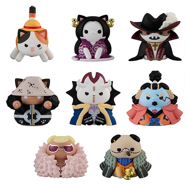 One Piece Mega Cat Project Nyan Piece Nyan! Trading Figures 3 cm Assortment (8)