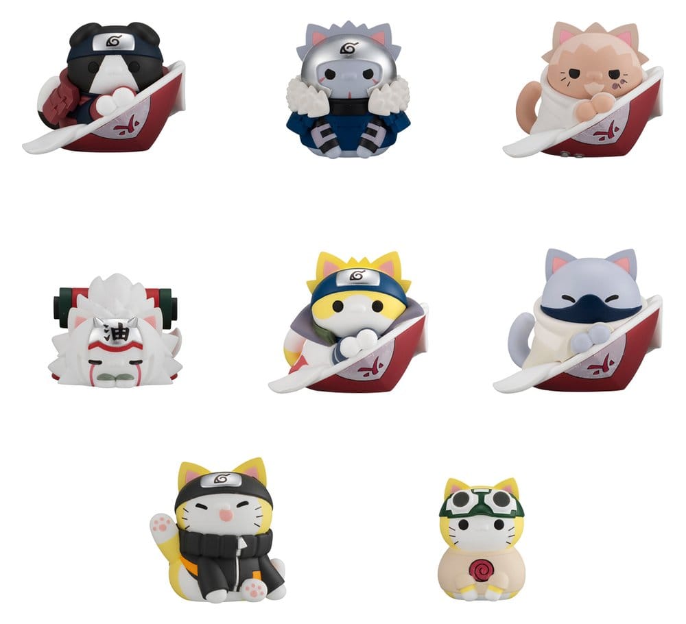 Naruto Shippuden Mega Cat Project Nyaruto! Mini Figures The bond between master and disciple ver. Blind Box Assortment (8) (Repeat)