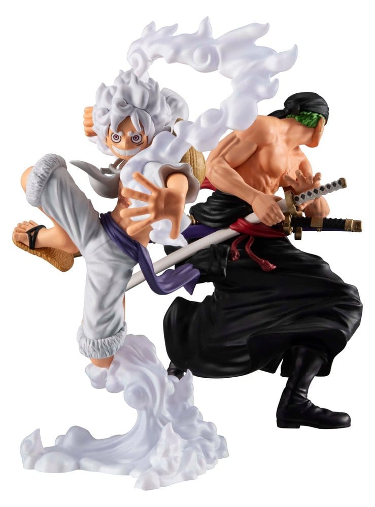 One Piece Wallstar PVC Figures 2-Pack Monkey D. Luffy Gear Fifth & Roronoa Zoro (with gift) 10 cm
