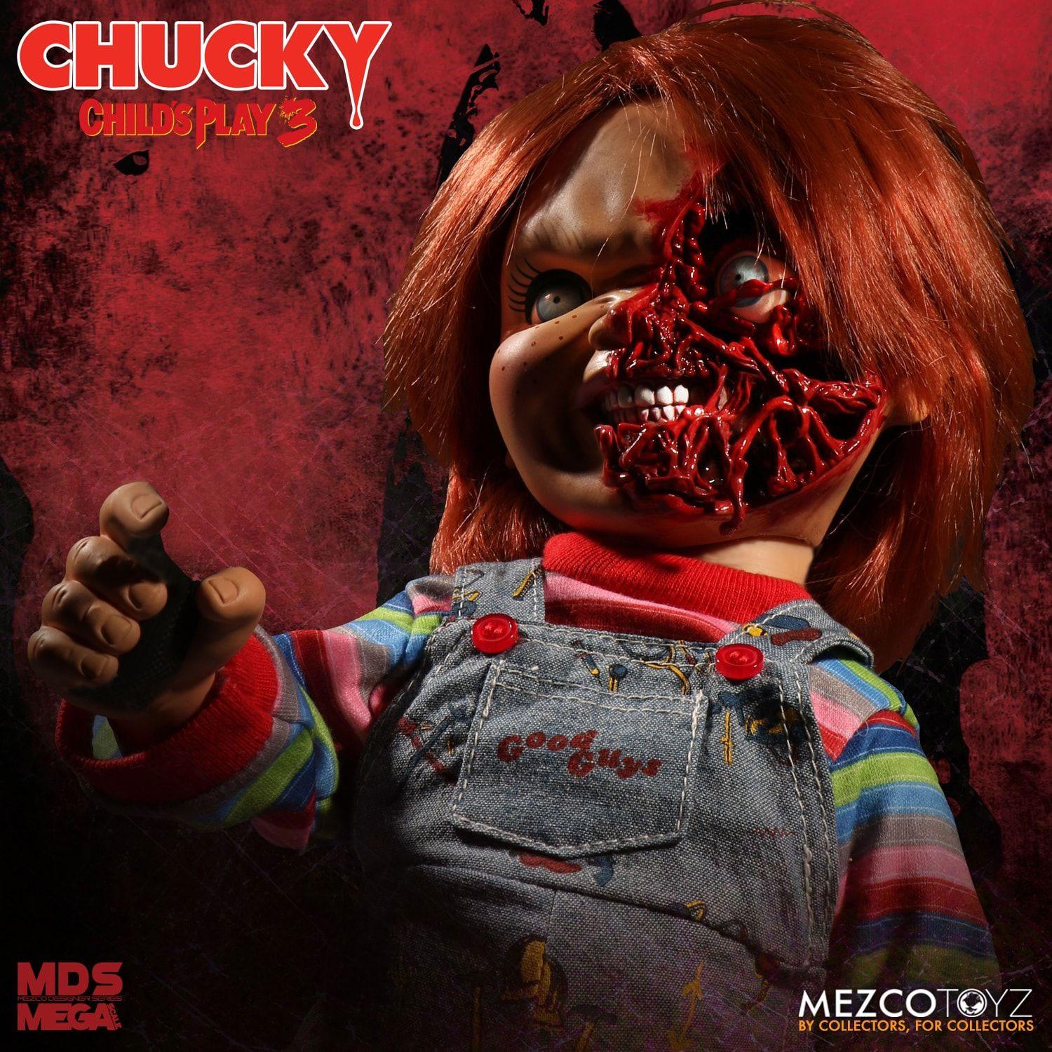 Child's Play 3 Designer Series Talking Pizza Face Chucky 38 cm [1]