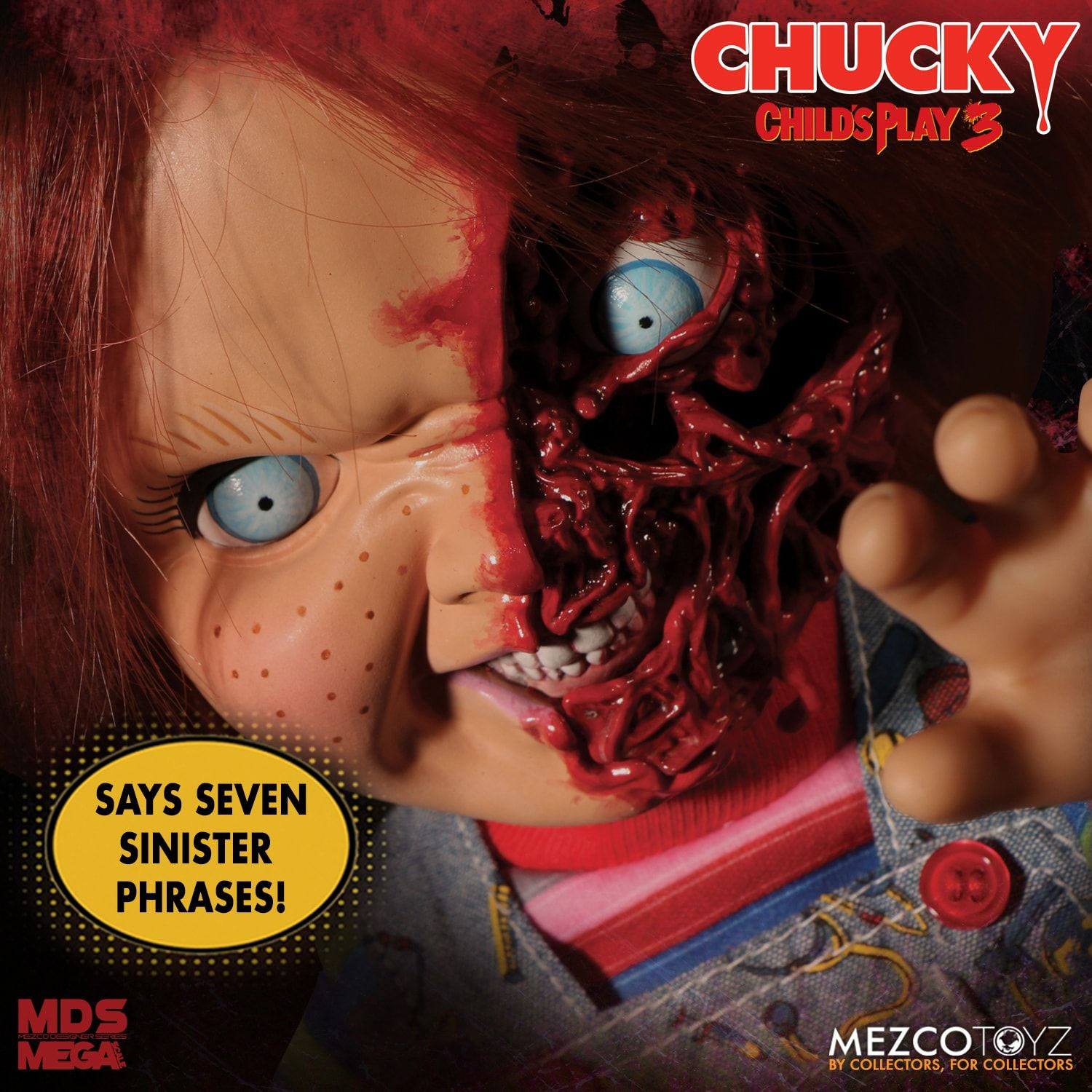 Child's Play 3 Designer Series Talking Pizza Face Chucky 38 cm [2]