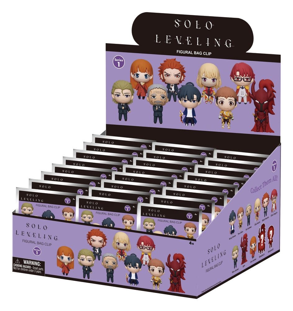 Solo Leveling 3D PVC Bag Clips Series 1 Blind Bag Display (24)