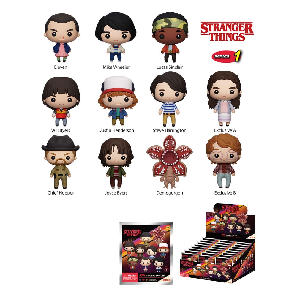 Stranger Things PVC Bag Clips Series 1 Display (24)