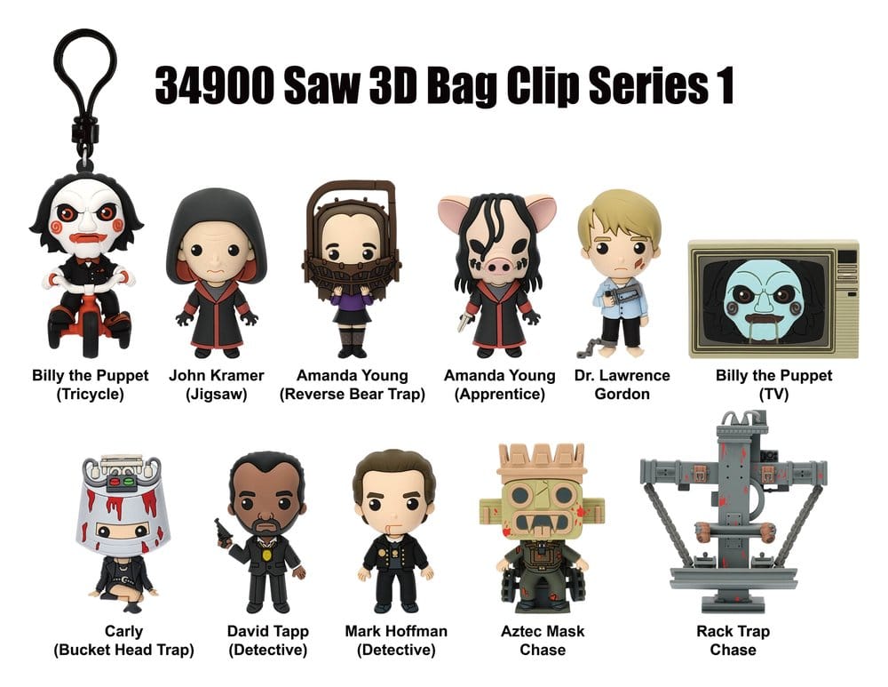 Saw 3D PVC Bag Clips Series 1 Blind Bag Display (24)