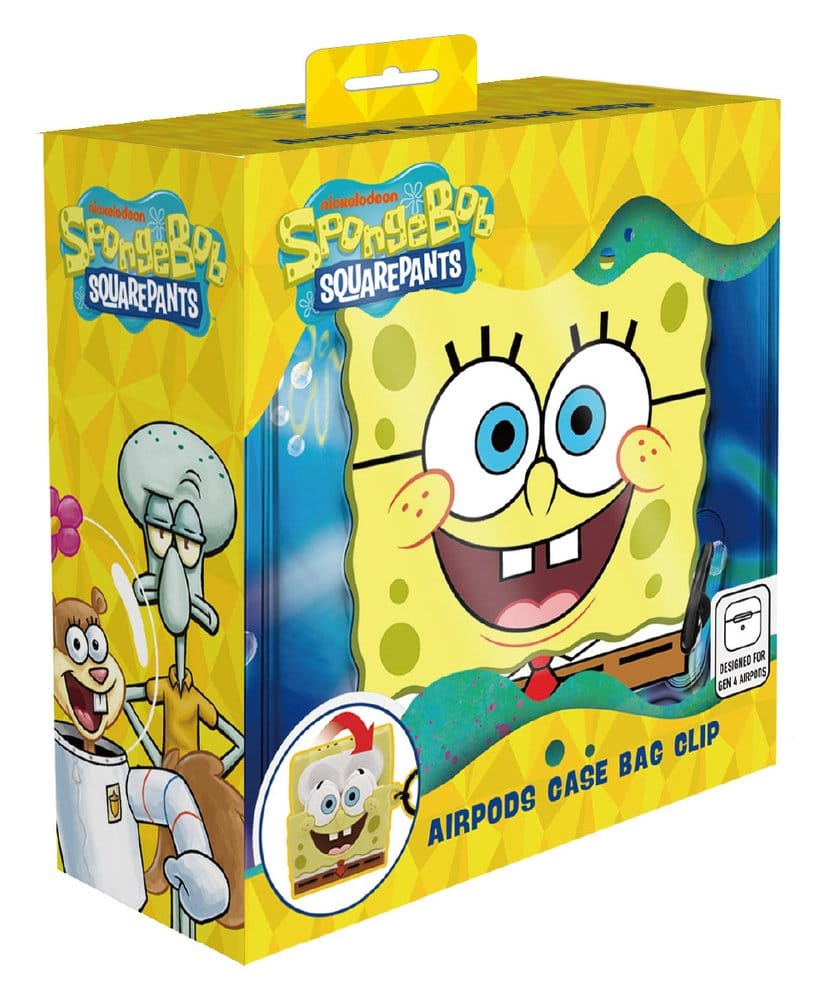 PRECOMENZI - SpongeBob 3D Foam Airpods Case Bag Clip Display (12)