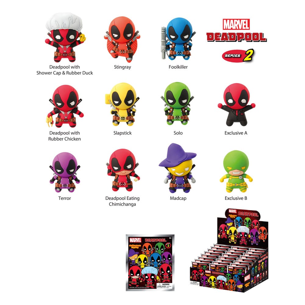 Marvel PVC Bag Clips Deadpool Series 2 Display (24)