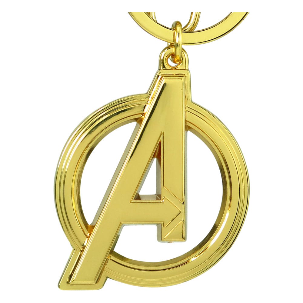 Marvel Metal Keychain Avengers Classic A Logo Gold Colored