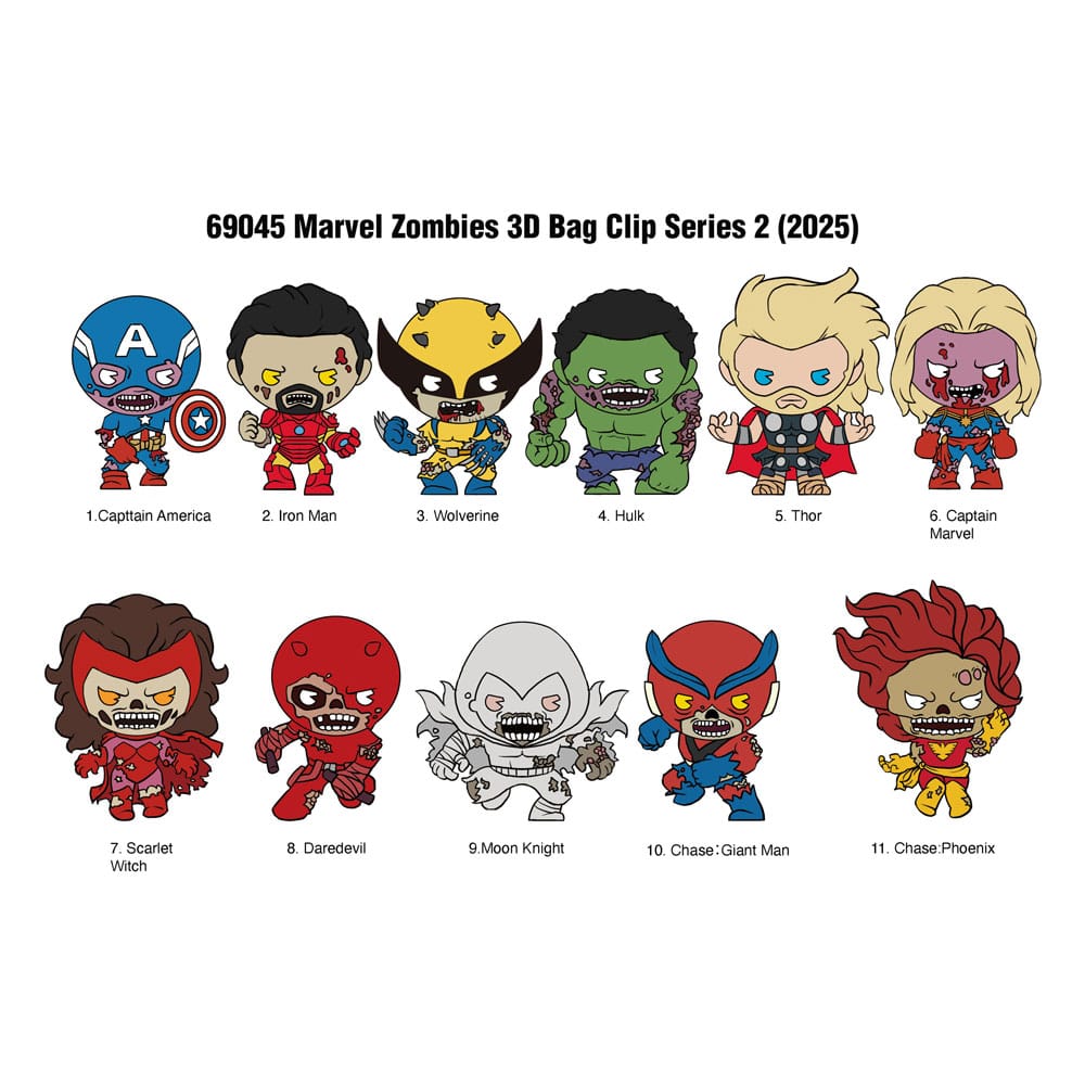 Marvel PVC Bag Clips Series 2 Zombies  Display (24)