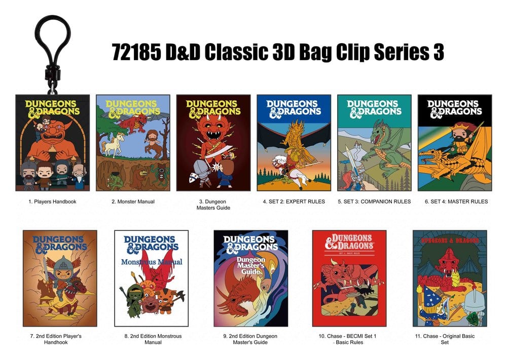Dungeons & Dragons Classic 3D PVC Bag Clips Series 3 Blind Bag Display (24)