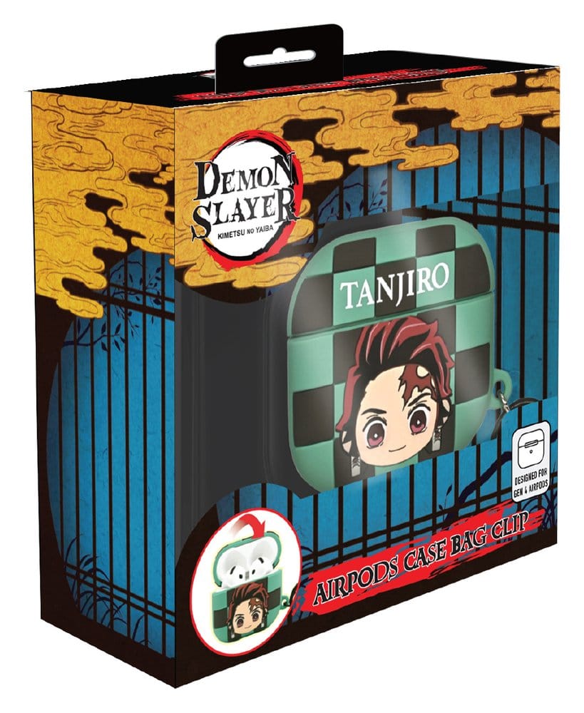 PRECOMENZI - Demon Slayer 3D Foam Airpods Case Bag Clip Tanjiro Display (12)
