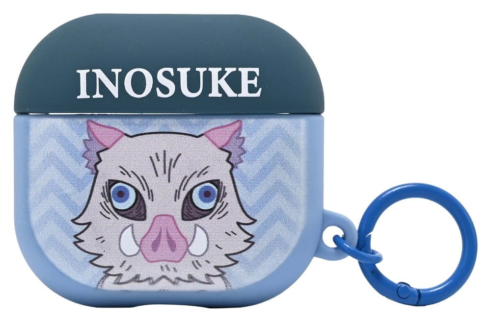 Demon Slayer 3D Foam Airpods Case Bag Clip Inosuke Display (12)