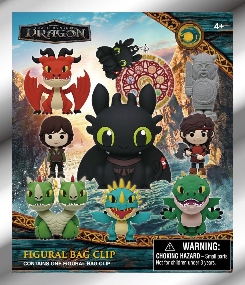 PRECOMENZI - How to Train Your Dragon 3D PVC Bag Clips Series 2 Display (24)
