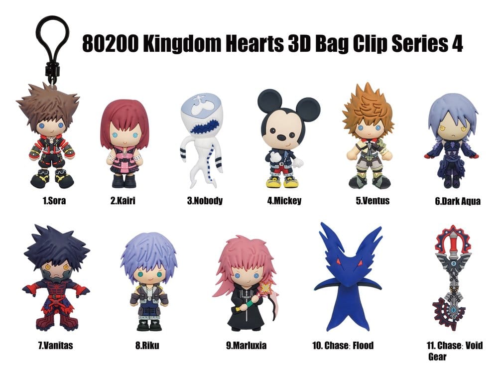 PRECOMENZI - Kingdom Hearts 3D PVC Bag Clips Series 4 Display (24)