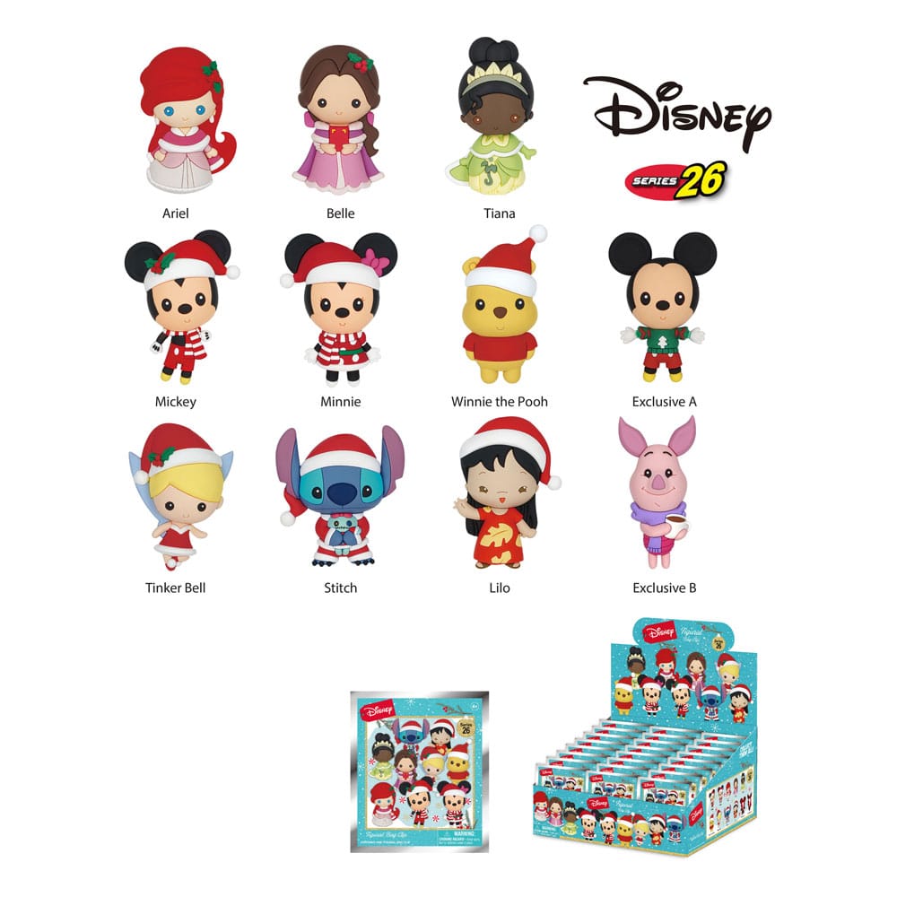 Disney PVC Bag Clips Deadpool Disney Christmas Series 26 Display (24)